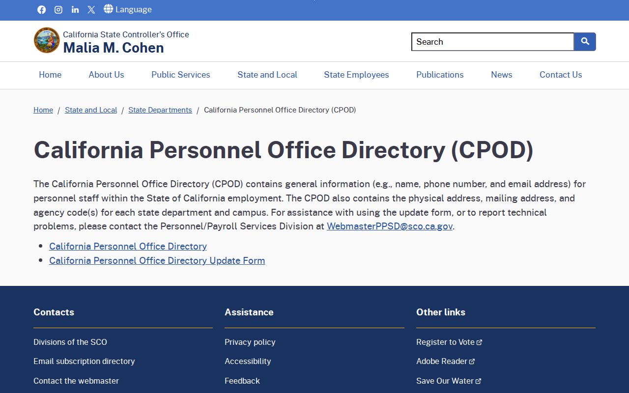 Modesto directory for California personnel contacts