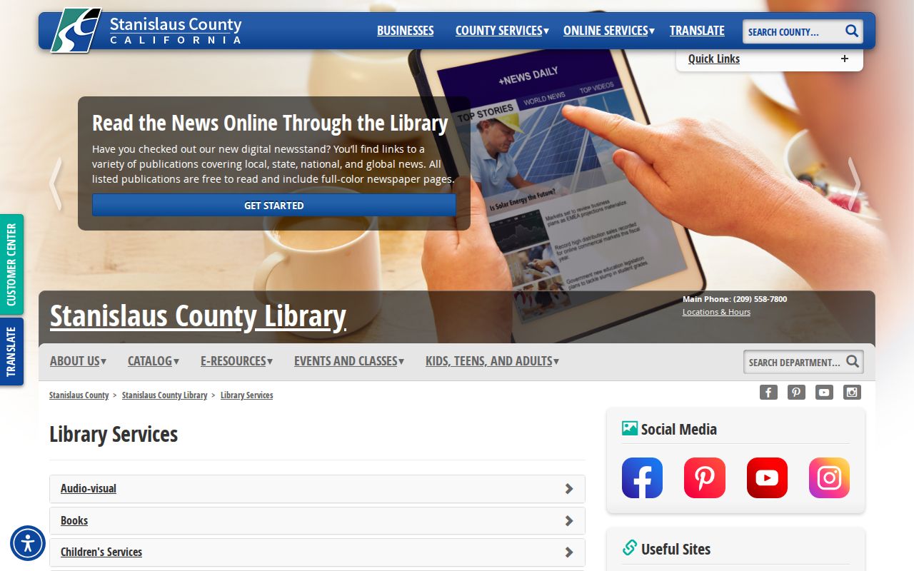 Modesto directory collection at the county library